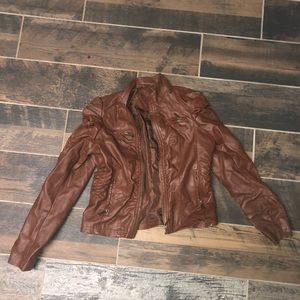 Cropped Leather Jacket